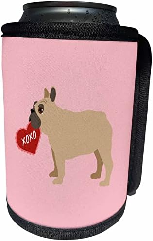 3dRose Tan francia Bulldog Valentin XOXO Kutya - Lehet Hűvösebb Üveg Wrap (cc_354297_1)