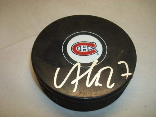Alex Galchenyuk Aláírt Montreal Canadiens Jégkorong Dedikált PSA/DNS-COA-1B - Dedikált NHL Korong