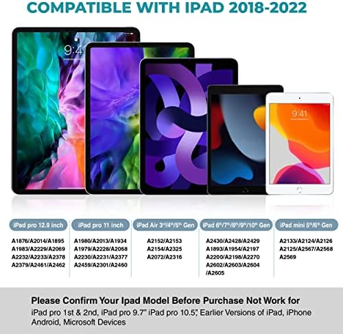 QIWI Ceruza Toll iPad a Palm Elutasítás & Gyors Töltés, Aktív Ceruza Kompatibilis (2018-2022) Írás, Magas Érzékenység,iPad