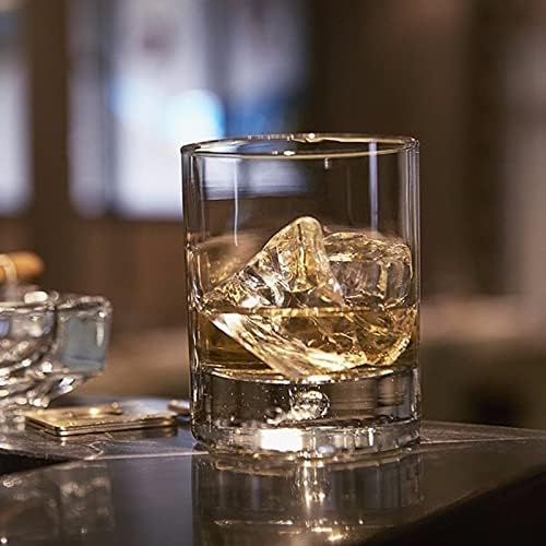 Háztartási Üveg pohár Régi Whiskys Poharat, Világos, Erős Bázis, a Levegő Buborék Design Üveg, 10 Unciás（4 Db） Üveg Poharak