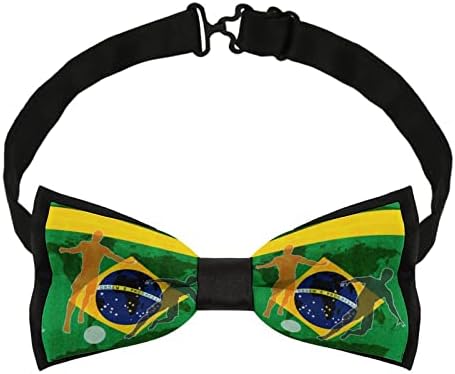 Brazília Labdarúgó-Férfi Nyakkendő Állítható Előre-Kötött Csokornyakkendő a Szmoking Felek Üzleti