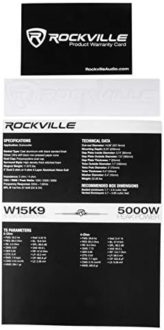 Rockville (2) W15K9D4 15 10,000 w Autós Mélynyomó Dual 4-Ohm Felirat CEA Kompatibilis