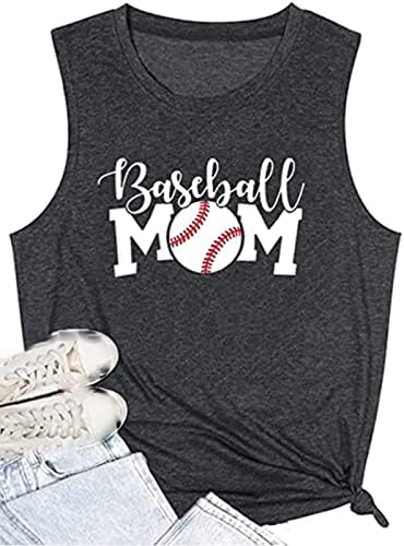 Tini Lány Kombiné Tartály Basic Póló Levelet Baseball Anya Grafikus Felső Mellény Tshirts Sport, Jóga Anyák Napja Póló