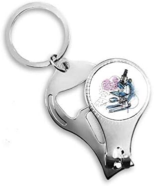 Kémia Kowledge Mikroszkóp Köröm Zimankó Gyűrű Kulcstartó Sörnyitó Clipper