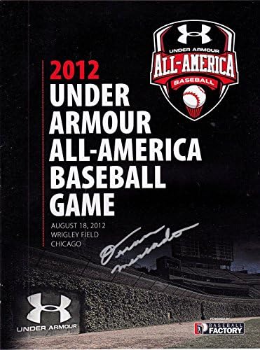 Oscar Mercado Aláírt 2012 Páncél Alatt Baseball Amerikai Játék, Program - Dedikált MLB Magazinok