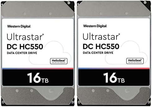 WD 2 Csomag Ultrastar SATA Sorozat 16TB SATA III 3.5 Belső adatközpont HDD, 7200 RPM