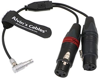 Alvin Kábelek Megfelelő Szögben 5 Tűs Férfi Két XLR 3 Pin-Női Audio Bemeneti Kábel Z CAM E2 Kamera