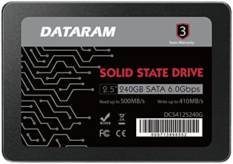 Dataram 240GB 2,5 SSD Meghajtó szilárdtestalapú Meghajtó Kompatibilis BIOSTAR Racing X370GT7