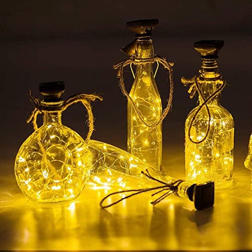 50 Csomag 20 LED Boros Üveg Lámpák, Parafa, 6 ft Réz Drót Parafa Fények elemes Tündér Mini String Fények alkoholos Üveg Kézműves