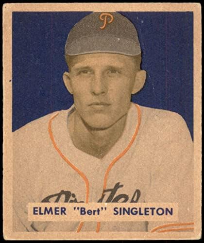 1949 Bowman 147 Elmer Singleton Pittsburgh Pirates (Baseball Kártya) VG+ Kalózok