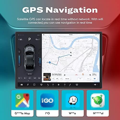 KUNFINE 13.1 Android Rádió CarPlay & Android Auto Autoradio Autós Navigációs Sztereó Multimédia Lejátszó, GPS, Érintőképernyős