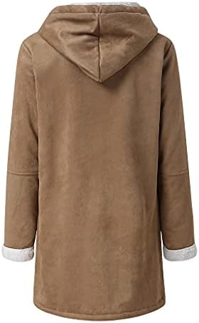 NLOMOCT Téli Kabátok Női Plus Size, Meleg Sűrűsödik műszőrme Fleece Bélelt Kapucnis Kabát Alkalmi Hosszú Zubbonyok Outwear