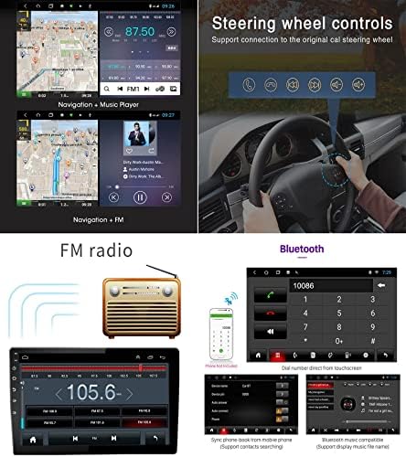 ADMLZQQ 9 Hüvelykes Android 11 Autó Sztereó Toyota Fortuner 15-20 Audio Érintőképernyő GPS Navigációs fejegység, WiFi/BT
