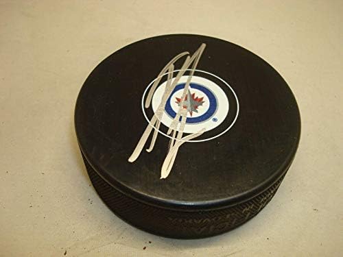Ondrej Pavelec Aláírt Winnipeg Jets Jégkorong Dedikált 1C - Dedikált NHL Korong