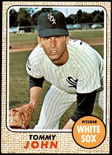 1968 Topps 72 Tommy John Chicago White Sox (Baseball Kártya) (Vissza az Arany Színű) EX+ White Sox