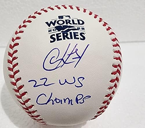 Cristian Javier Aláírt 2022 World Series Baseball Astros 22 WS Champs MLB Holo - Dedikált Baseball