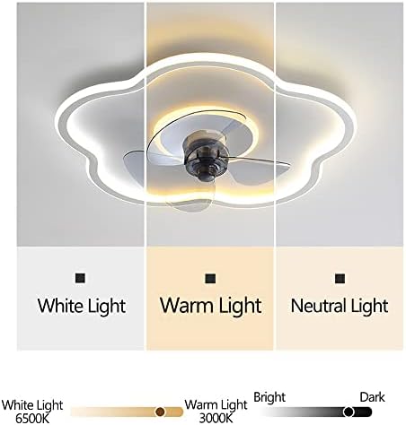 KATA-MEDICA Alacsony Profil, Mennyezeti Ventilátor, Fény Okos Ventilátor Világítás Szabályozható LED Mennyezeti Ventilátor