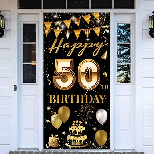 HTDZZI 50 Születésnapi Ajtót, Banner, Boldog, hogy az 50-es Szülinapi Dekoráció, Férfiak, Nők, 50 Éves Születésnapi Hátteret