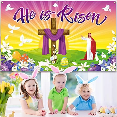 Nagy Boldog Húsvéti Feltámadott Hátteret, Vallási Feltámadás Kereszt Biblia Háttér Fotó Fotózás Banner a Húsvéti Nap Fél