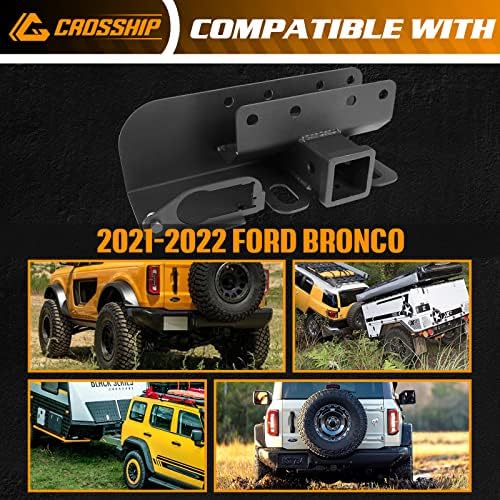 CROSSHIP Állítható vonóhorgot Labdát Mount-2 vonóhorgot Vevők Alkalmas Ford Bronco 2dr 4dr 2021 2022 2023, Ford Bronco Tartozékok,