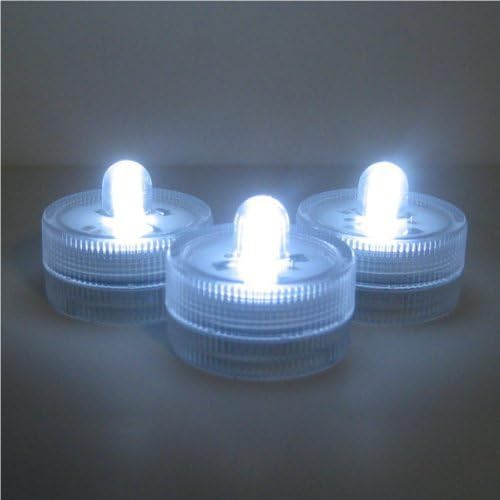 Vízálló Esküvői Víz alatti Akkumulátor Sub LED Lámpák MOST 10 Fények~FEHÉR~Esküvői~Különleges vásárlás 10 fények 2 Elem Ingyen