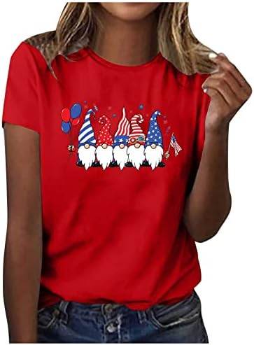 A függetlenség Napja Pólók Női Aranyos Törpe Grafikus Alkalmi Nyári Felsők 2023 július 4. Ing Ünnep Rave Party Póló