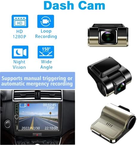 Dupla Din autórádió a Kamera Kompatibilis az Apple Carplay,Android Auto,7 hüvelykes érintőképernyő Autó Rádió Vevővel, Bluetooth,