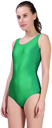 speerise Nők Neon Plus Size Has Ellenőrzési Fürdőruha Body, Egy Darab Ujjatlan Dresszt Úszni Torna Tánc, Balett