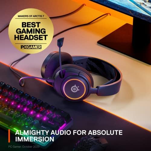 SteelSeries Új Arctis Nova 3 Multi-Platform Gaming Headset & Apex 3 RGB Gaming-Billentyűzet – 10-Zóna RGB-Megvilágítás –