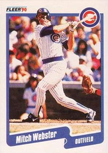 1990 Fleer Baseball 45 Mitch Webster Chicago Cubs MLB Hivatalos Kereskedési Kártya