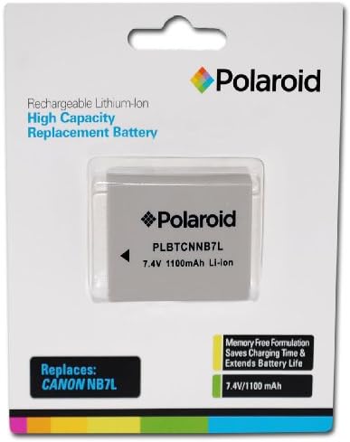 Polaroid Nagy Kapacitású Canon NB7L Újratölthető Lítium-Csere Akkumulátor (Kompatibilis: PowerShot G10, G11, G12, SX30)