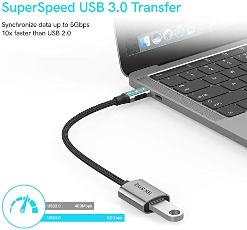 Tek Styz USB-C USB 3.0 Adapter Kompatibilis A Samsung Galaxy S4 Aktív OTG Típus-C/PD Férfi USB 3.0 Női Converter. (5Gbps)