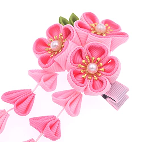 A Nők Lány Kimonó Hagyományos Tsumami Kanzashi Hajcsat Japán Ázsiai Esküvői Haj Nyakkendő Virág Hajcsat Kiegészítők Sapkák