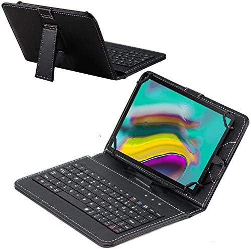 Navitech Fekete Billentyűzet Esetben Kompatibilis Blackview LAP 8E Tablet 10.1 Tablet