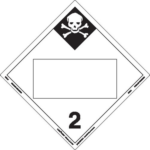 Labelmaster ZVR28 Belégzési Veszély 2 Vegyvédelmi Plakát, Üres, Cserélhető Műanyag (Csomag 25)
