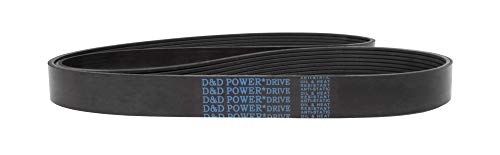 D&D PowerDrive 4PJ610 Metrikus Normál Csere Öv, J, 4 -Sávos, 24 Hosszú, Gumi