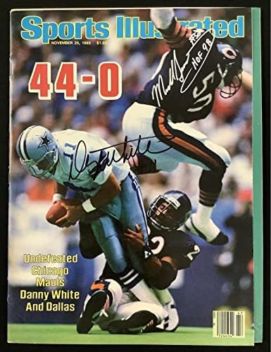 Mike Singletary Aláírt Sports Illustrated 11/25/85 Nincs Címke Danny Fehér Auto SZÖVETSÉG - Dedikált NFL Magazinok