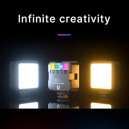 HOUKAI RGB Színes LED Videó Fény 2500K-9000K 800LUX Mágneses Mini Fényt Kiterjesztése 3 Hideg Cipő 2000mAh Típus-c Port (Szín