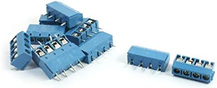X-mosás ragályos 10 Db Kék 4Pins 5mm Pályán Csavaros sorkapcsok 16A 300V a PCB-Testület(10 Db Kék 4Pins 5mm Pályán Csavar