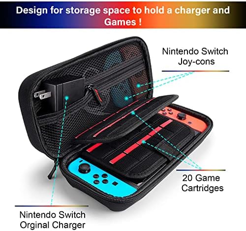 Kapcsoló Tartozékok Csomag Kompatibilis a Nintendo Kapcsoló, Kit hordtáska, képernyővédő fólia, Kompakt Playstand, Kapcsoló