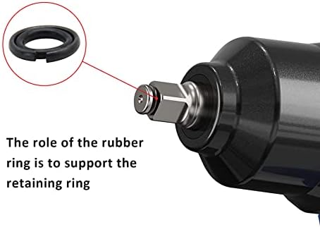 RURBRIN 5 db 3/8 hüvelyk ütvecsavarozó Tér-Meghajtó Csatlakozó Rögzítő Gyűrűk tartalmazza O-gyűrű Alkalmas Elektromos/Pneumatikus