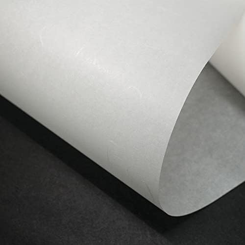 [SSAGAM] Fehér Csomagolás Eperfa Papír Tekercs (20.87 x 393.7 hüvelyk.) / 48gsm Könnyű Hanji Papír Yeonmu-ji, Természetes
