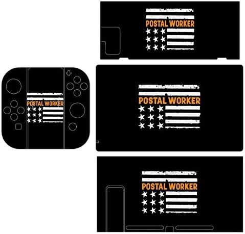 Posta, Postai Dolgozó Amerikai Zászló Bőr Védő Fólia Matrica Játék Protector Teljes Wrap Kompatibilis a Nintendo Kapcsoló,