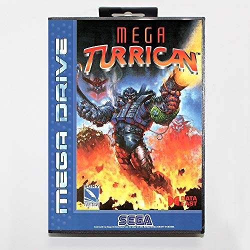 ROMGame Mega Turrican 16 Bites Sega Md Játék Kártya Kiskereskedelmi Doboz Sega Mega Drive Genesis