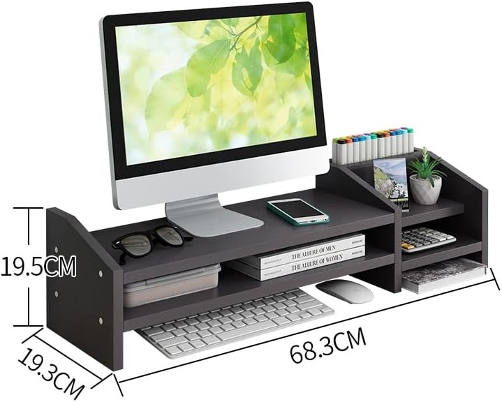 Catekro Monitor Monitor Állvány Polc, Számítógép Emlékeztető Állvány, Számítógép, Laptop Felvetett Asztal Asztali Szervező