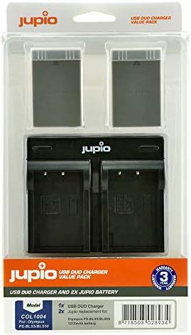 JUPIO Érték Csomag 2X PS-BLS5/PS-BLS50 7.2 V 1210mAh Lítium-Ion Akkumulátor USB Kettős Töltő