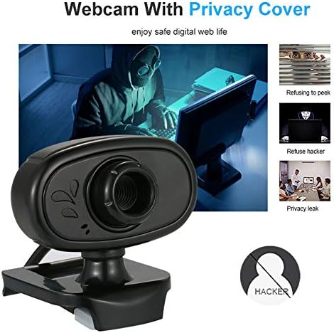 Fansipro HD 720P Webcam USB2.0+3,5 mm-es Web Kamera Cam w/Mikrofon PC, Laptop, Asztali, Fekete