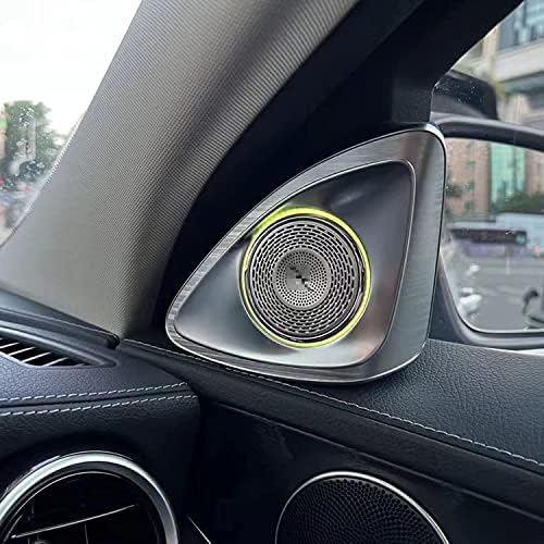 OKL CPARTS Car Audio Magassugárzó LED Környezeti Világítás Készlet 64 Színek 3D-s Forgó Magassugárzó Csere W213 2017-2022